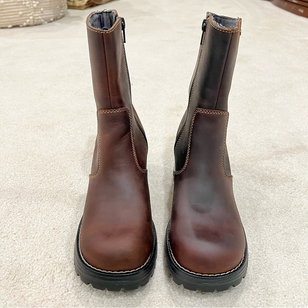 Skechers Brown Ankle Booties with Durable Rubber Soles